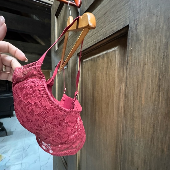 Knix Wireless DEEP RED Lace bustier bra - size S++ - Picture 5 of 11
